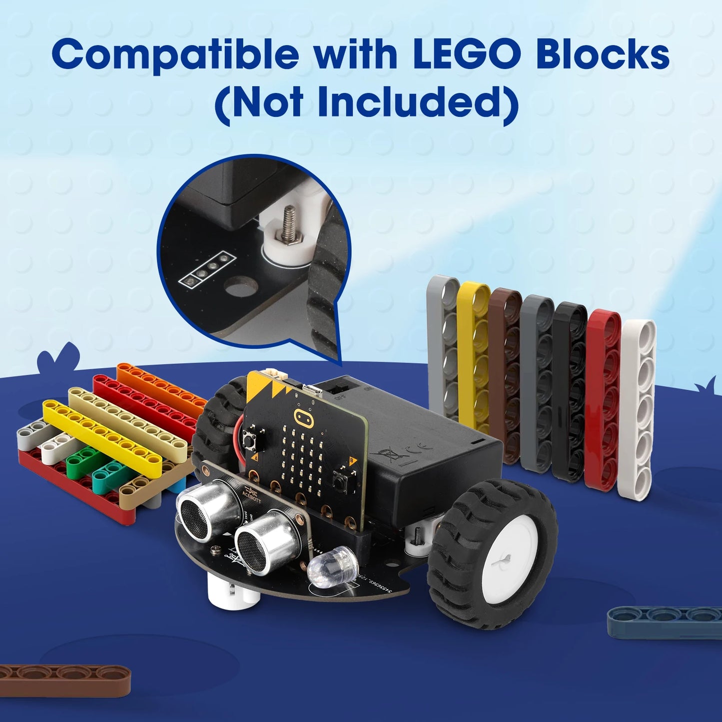 ACEBOTT Smart Robot Car Kit for BBC Micro:bit STEM Coding & Robotics Learning Kit