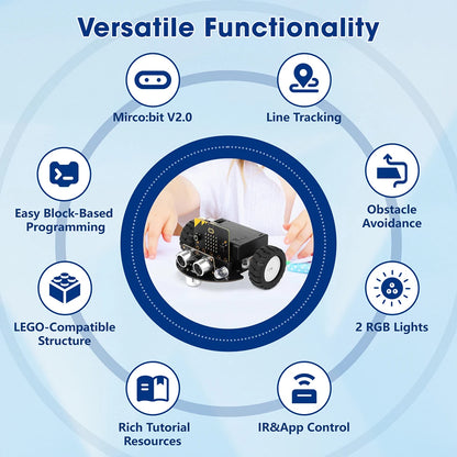 ACEBOTT Smart Robot Car Kit for BBC Micro:bit STEM Coding & Robotics Learning Kit