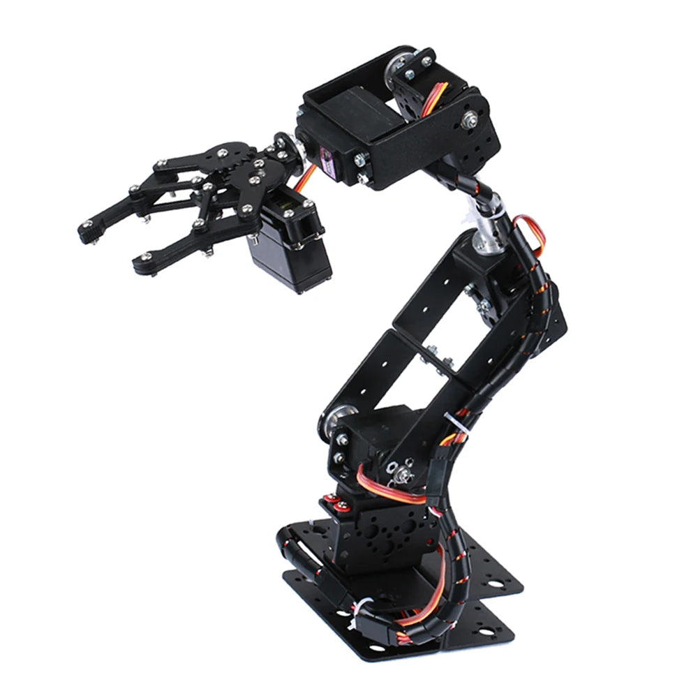 Robotic Arm Kit 6DOF Programming Robot Arm DIY Programming Robot Kit with Open Source Code and Tutorial 180 degree analog motor