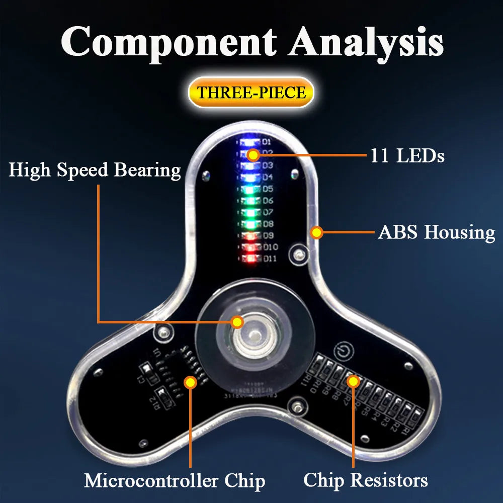 DIY Fidget Spinner Kit with LED Light
