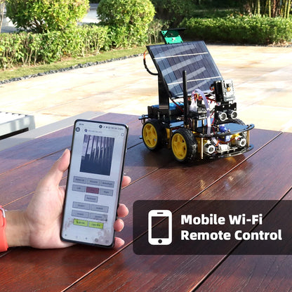 Programmable Robot Car Kit for Arduino Profesional ESP32 Cam Solar Tracking and Charging Set DIY Electronics Project Robotic Kit