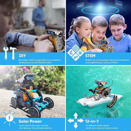 13-in-1 Solar Robot Science Kit | DIY Educational STEM Toy for Kids
