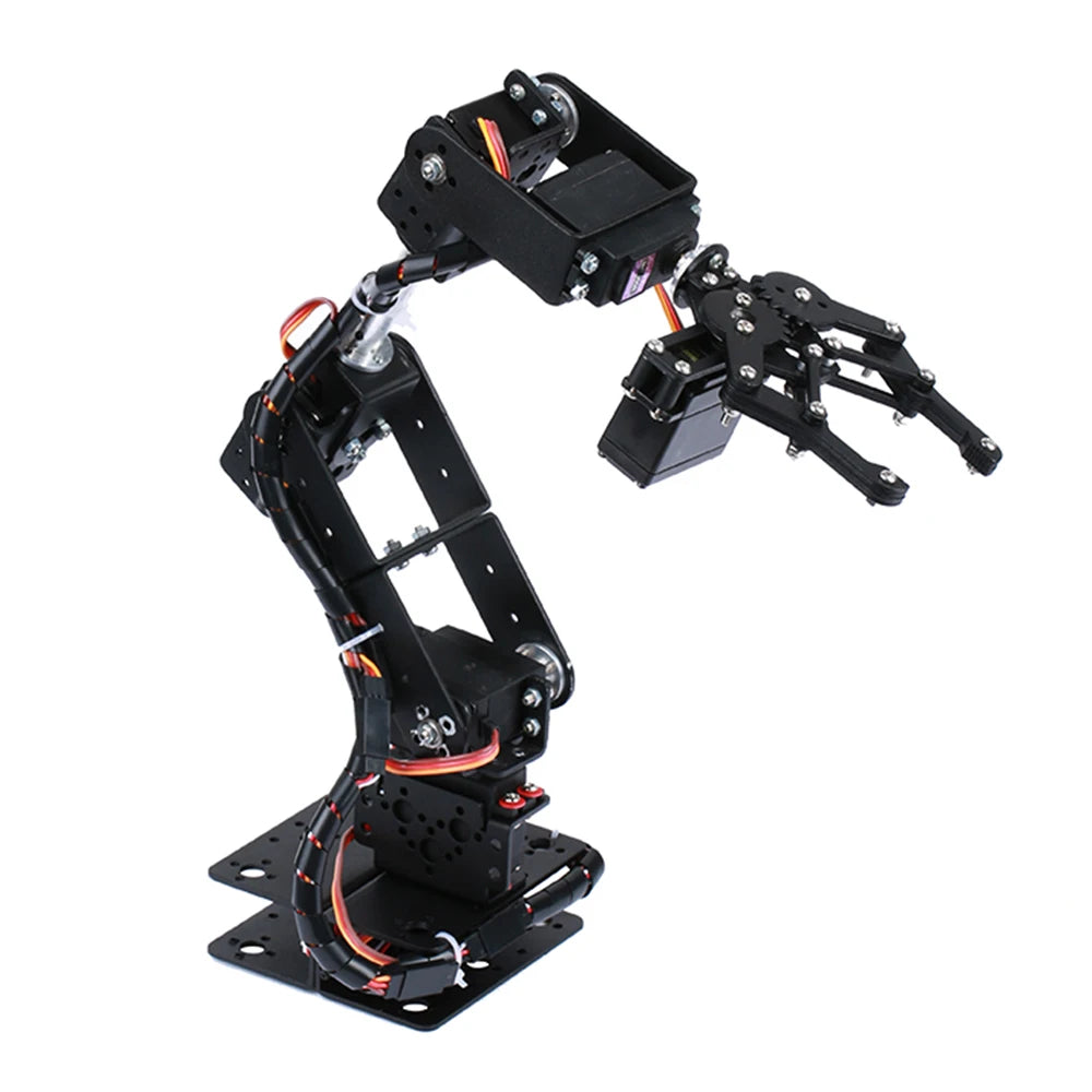 Robotic Arm Kit 6DOF Programming Robot Arm DIY Programming Robot Kit with Open Source Code and Tutorial 180 degree analog motor