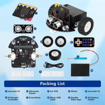 ACEBOTT Smart Robot Car Kit for BBC Micro:bit STEM Coding & Robotics Learning Kit